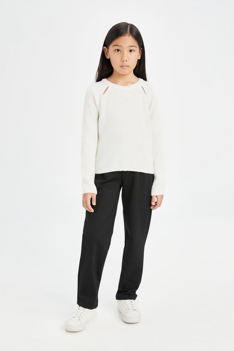 DeFacto Black Girl Girl Black Carrot Fit Elastic Waist Sweatpants Casual - Image 1